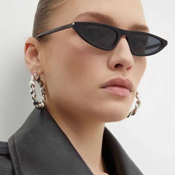 Saint Laurent SL703 001 Cat Eye Sunglasses - Black